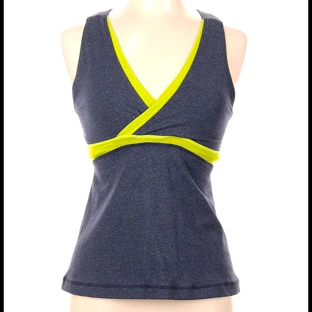 Lululemon Swift Tank Green Gray workout activewear casual spring classic